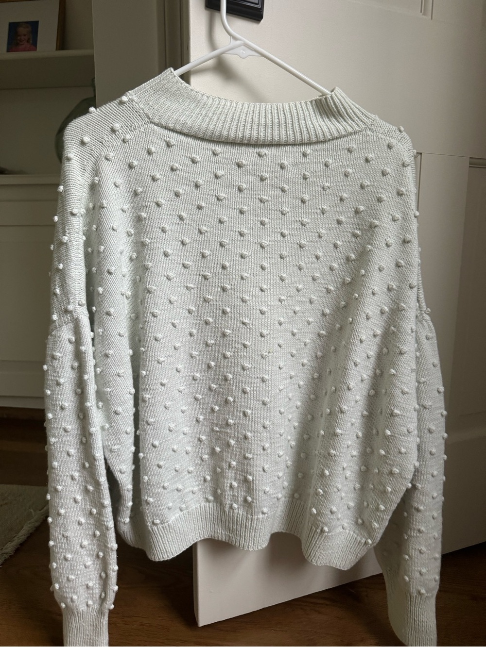 Women’s misha and puff mint green Bobble Knit Sweater